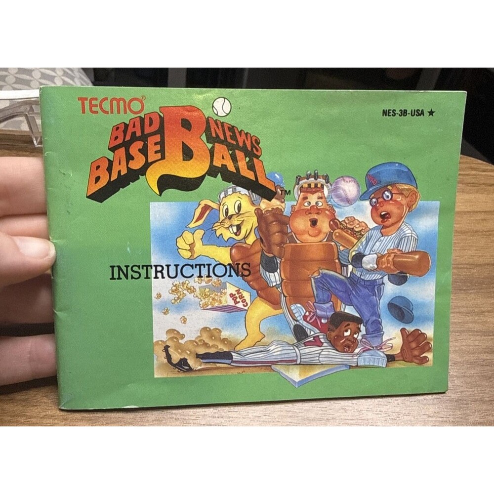 Bad News Baseball Nintendo NES Manual Only Retro Game Insert Booklet